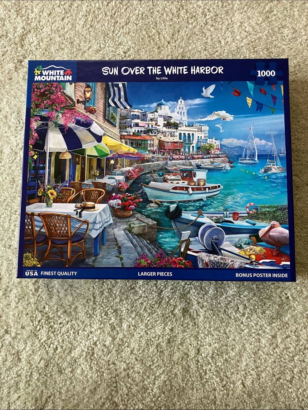 White Mountain Sun Over The White Harbor Puzzle
